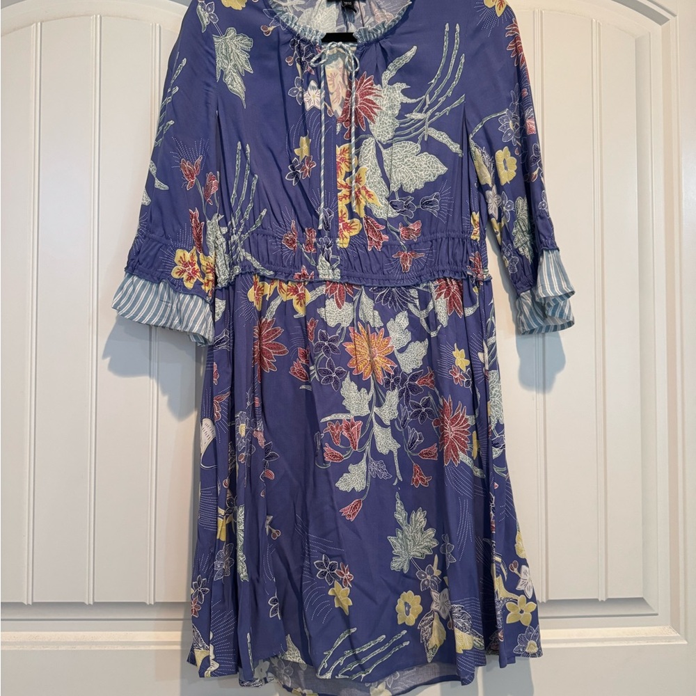Tribal  Floral Midi Dress